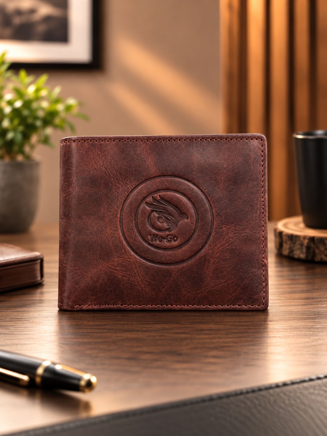 Genuine Leather - Two Tone - Oil Pullup Leather - Mens Leather Wallet