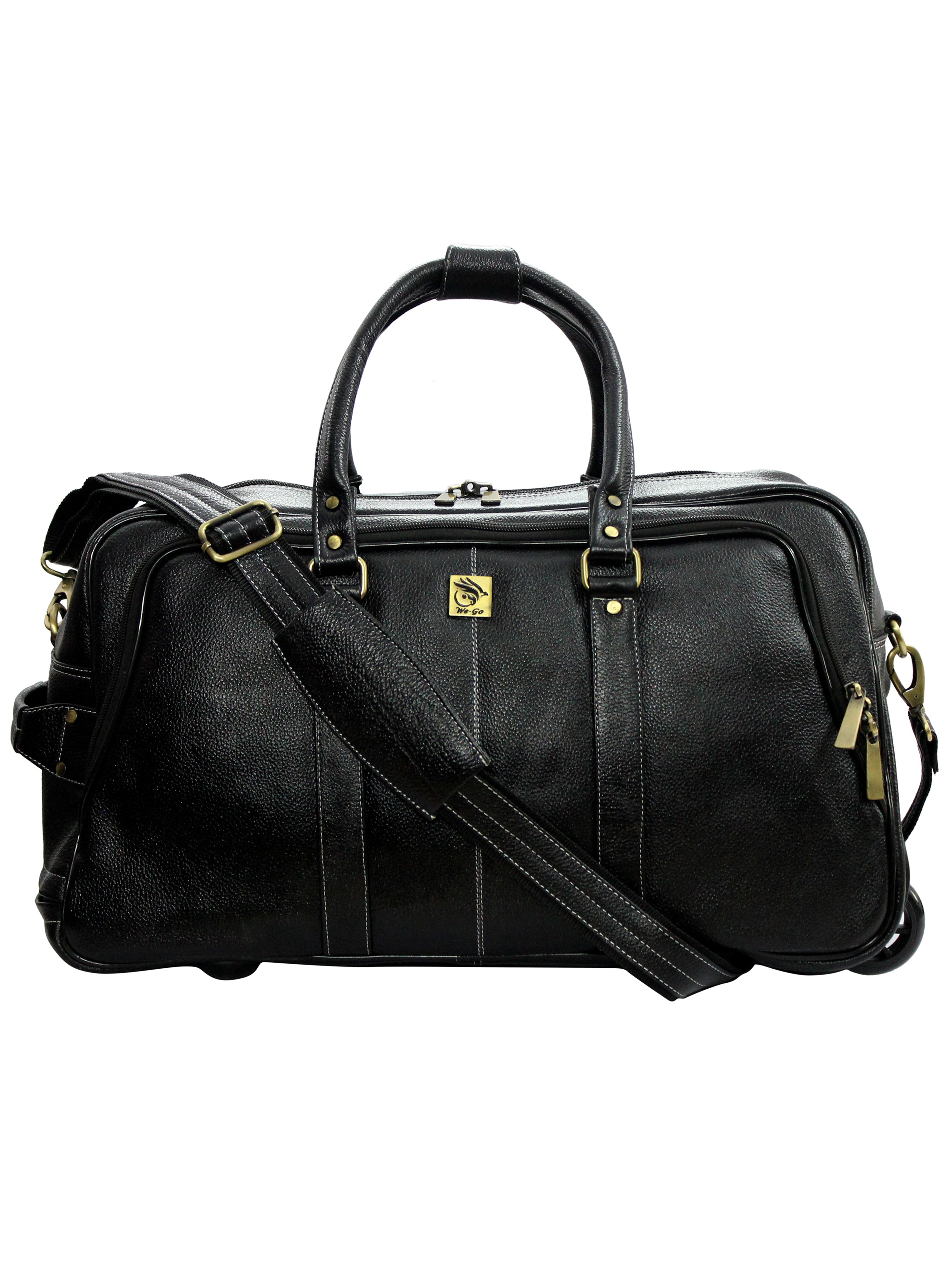 Genuine Leather Buff milled Luxurious Travel Duffle Bag