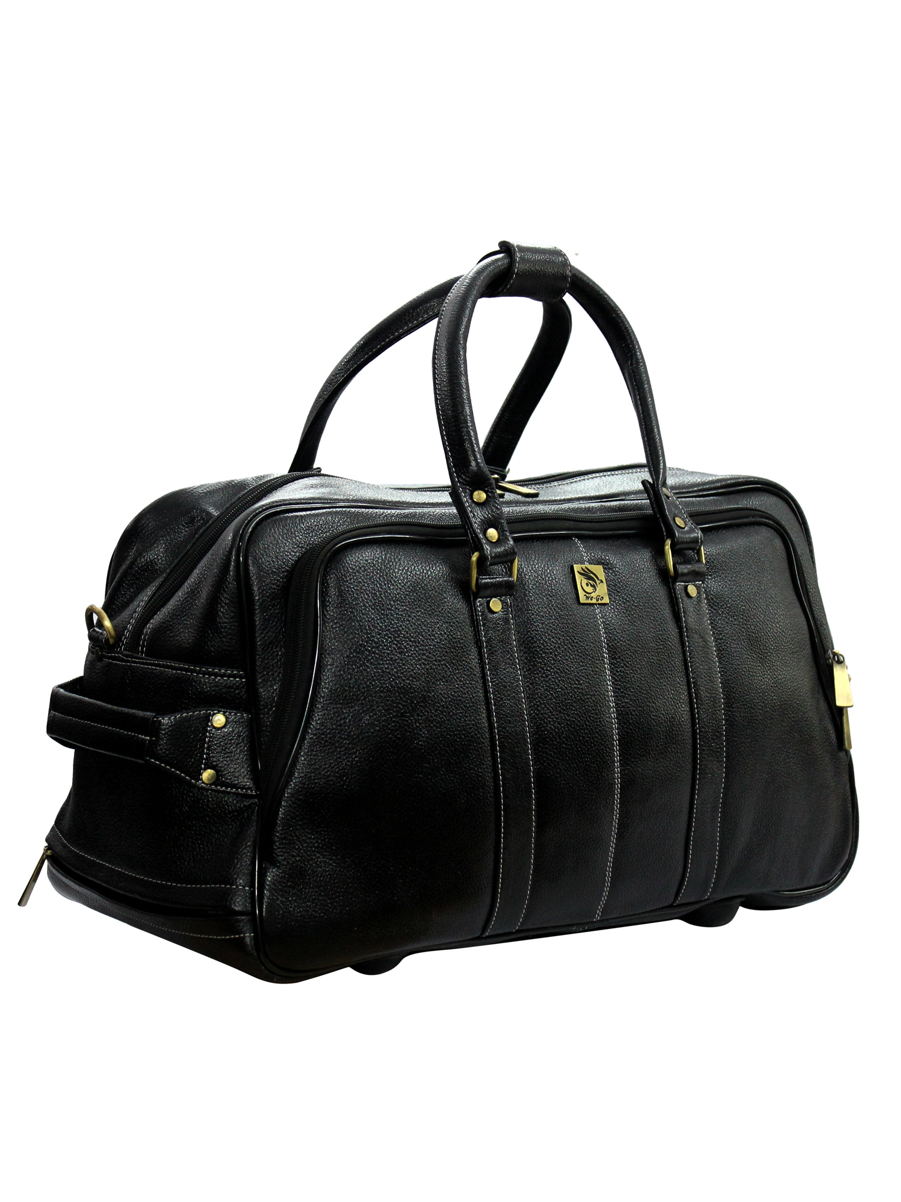 Genuine Leather Buff milled Luxurious Travel Duffle Bag