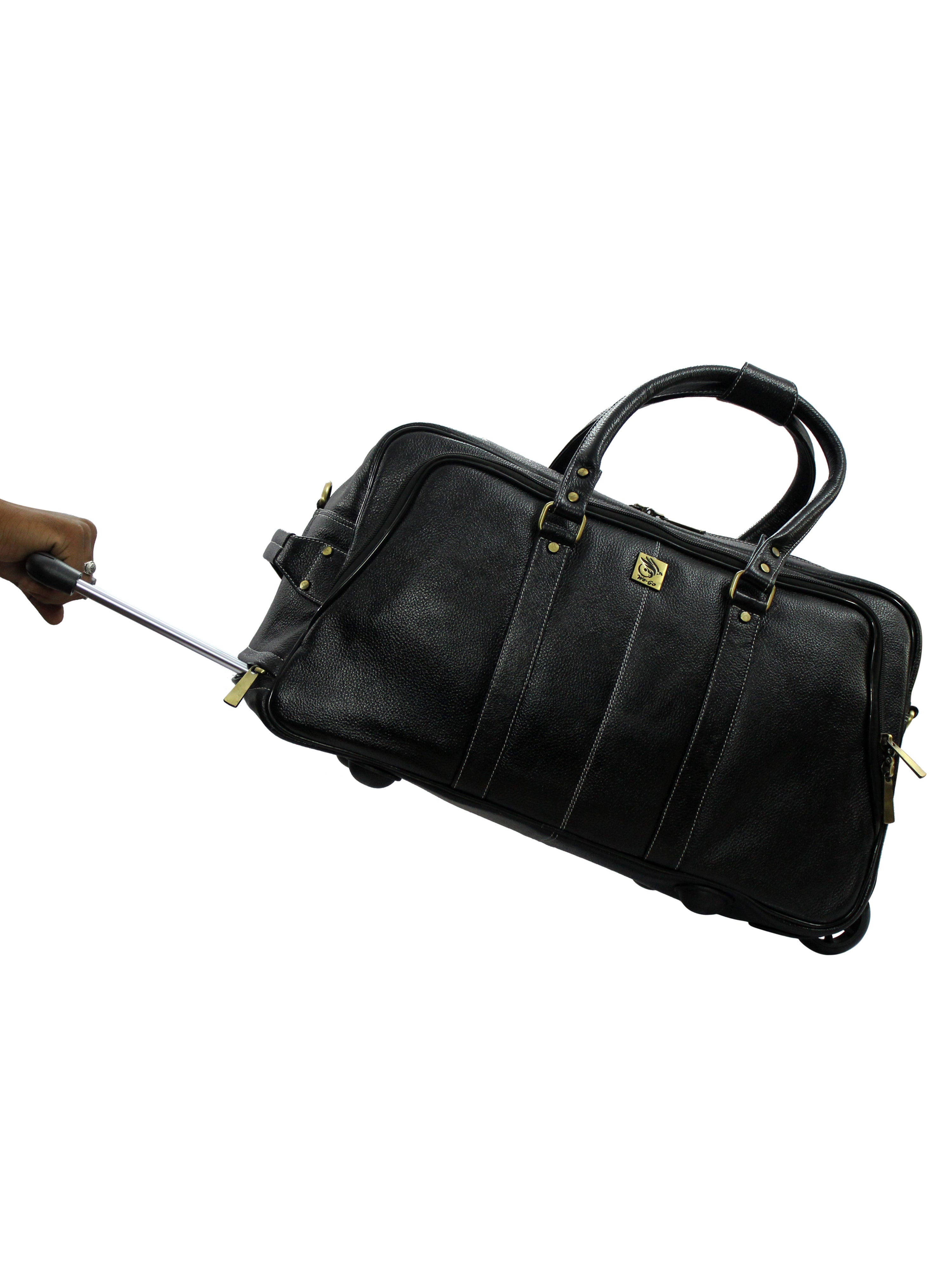 Genuine Leather Buff milled Luxurious Travel Duffle Bag