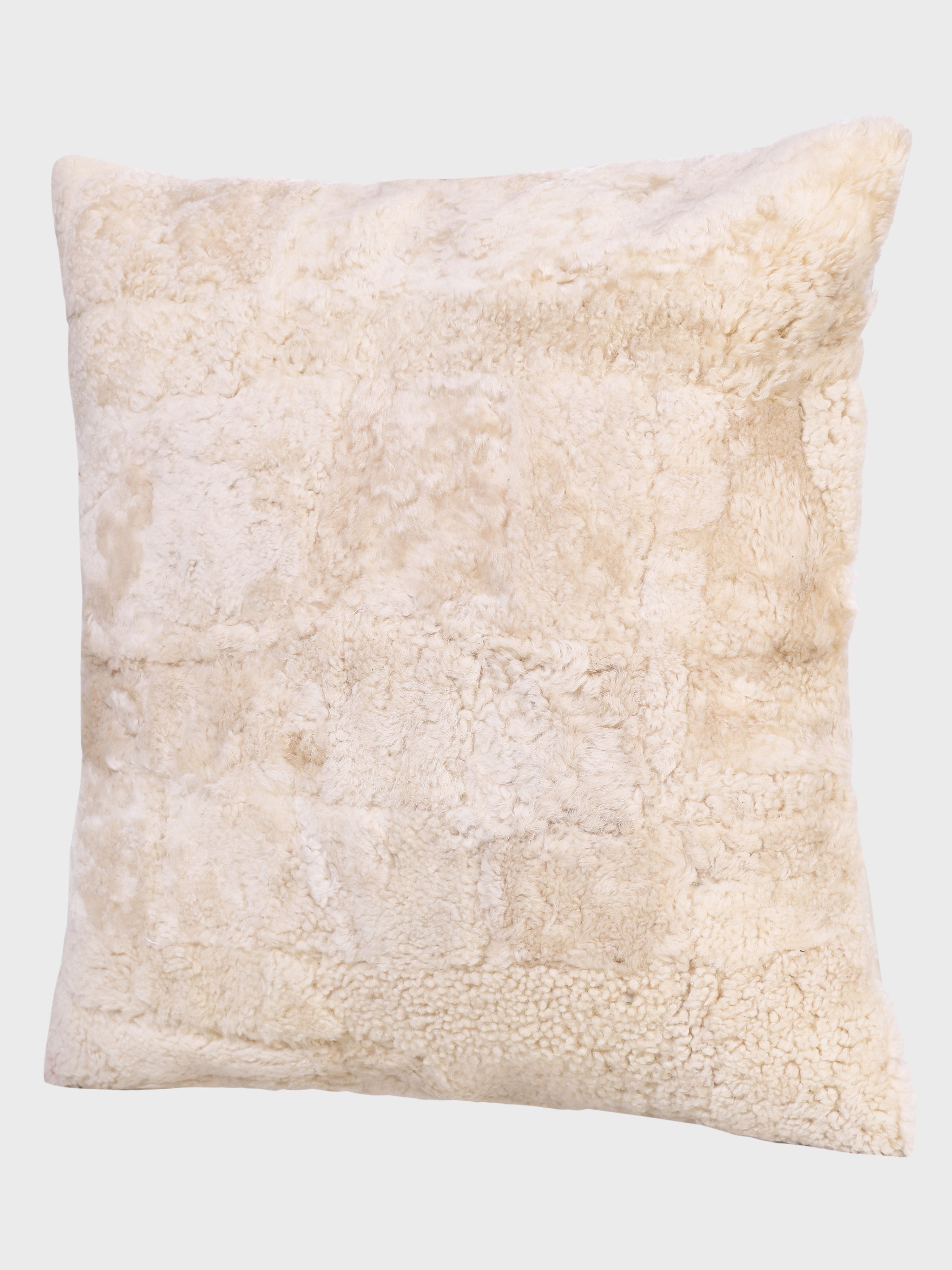 Front - Genuine Fur , Patchwork , Back - Genuine Leather , Luxurious Cushion Cover With Cushion