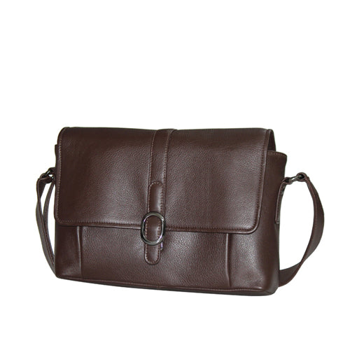 Genuine Leather Unisex Messenger Bag With Slot Inside For I Pad , Mobile