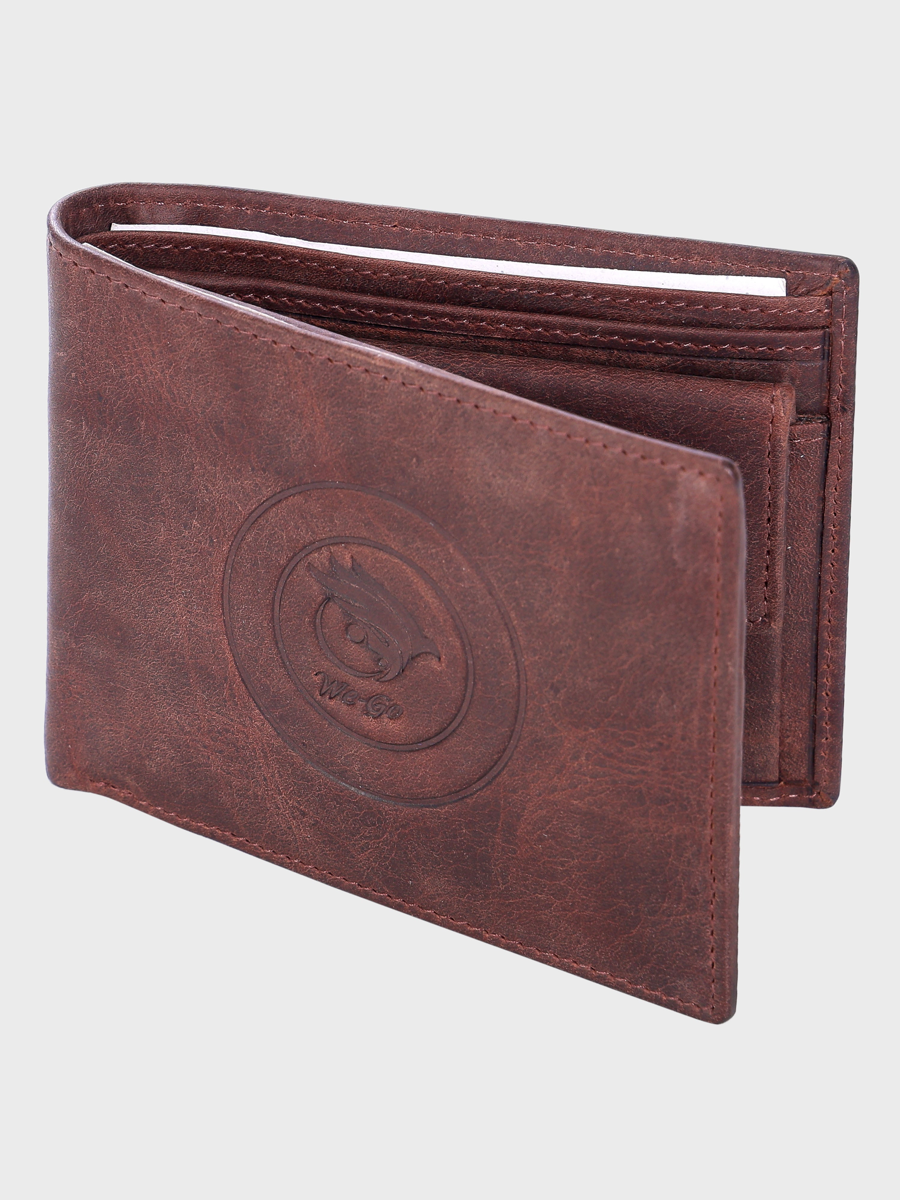 Genuine Leather - Two Tone - Oil Pullup Leather - Mens Leather Wallet