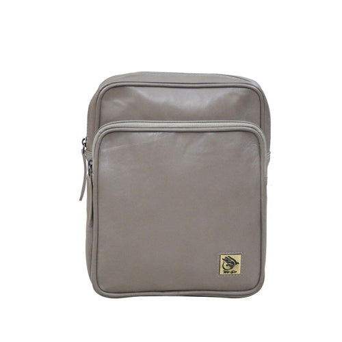 Unisex Genuine Leather ,Soft Luxurious Veg Tanned Two Toned - Travel Shoulder Strap Bag