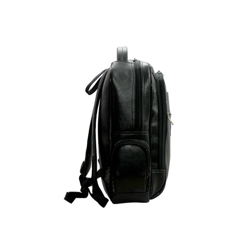 UNISEX GENUINE LEATHER MULTIPURPOSE BACKPACK WITH 14" LAPTOP COMPARTMENT