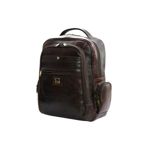 UNISEX GENUINE LEATHER MULTIPURPOSE BACKPACK WITH 14" LAPTOP COMPARTMENT