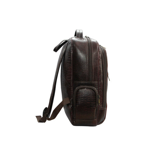 UNISEX GENUINE LEATHER MULTIPURPOSE BACKPACK WITH 14" LAPTOP COMPARTMENT