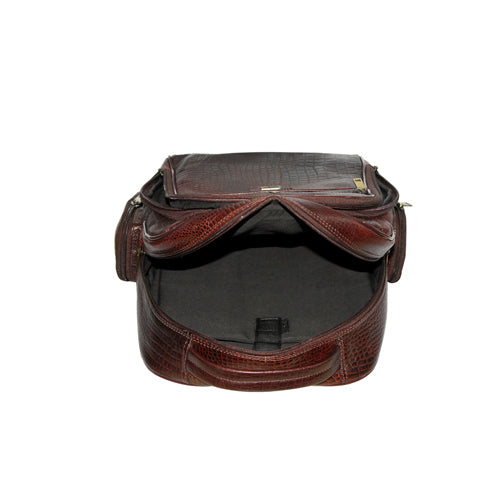 UNISEX GENUINE LEATHER MULTIPURPOSE BACKPACK WITH 14" LAPTOP COMPARTMENT