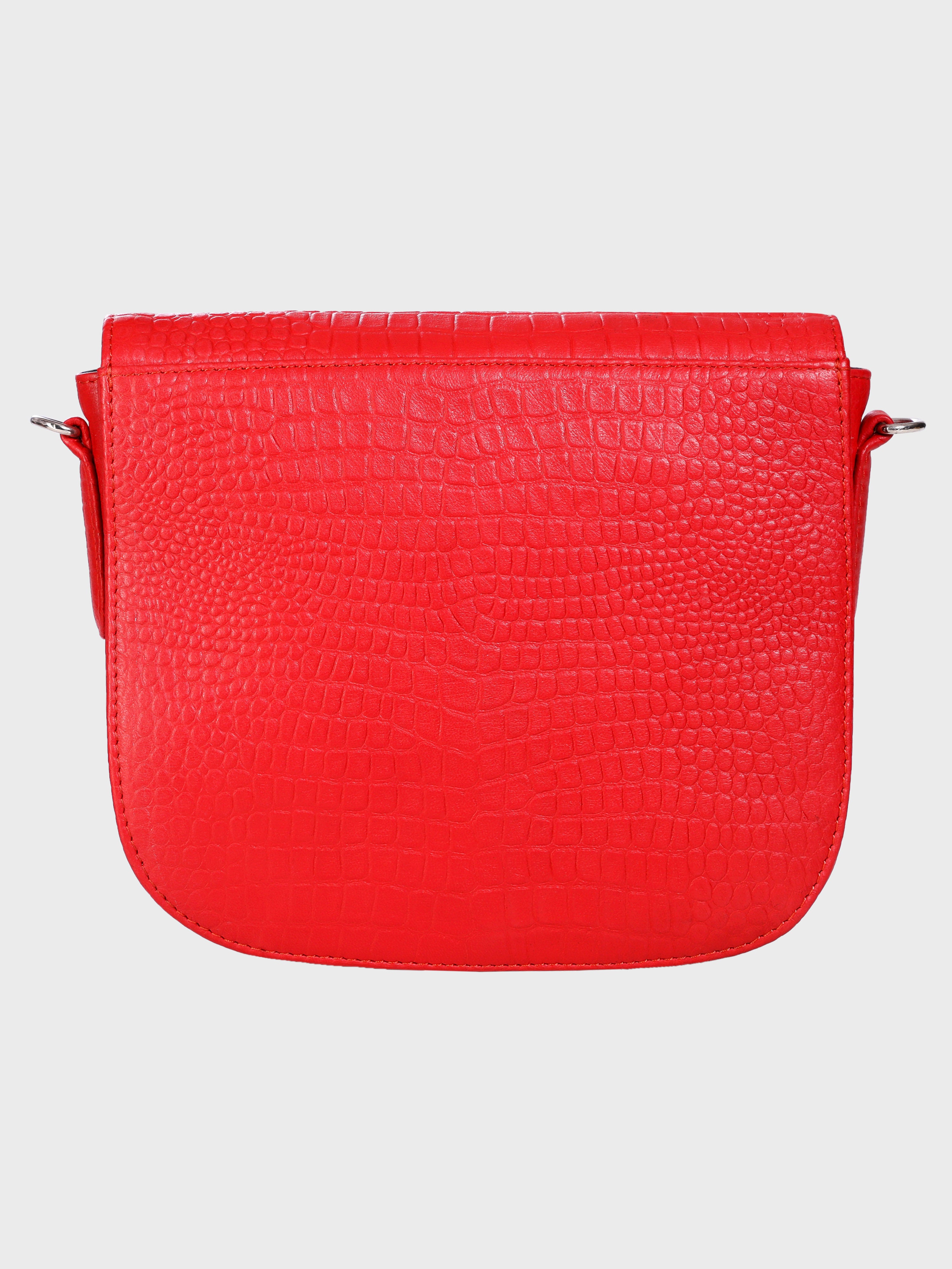 Genuine Leather , Women Trendy Front Magnet Closure , Croco Embossed Leather Bag
