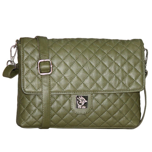 Genuine Leather - soft , supple Diamond Quilted Trendy Women's leather bag