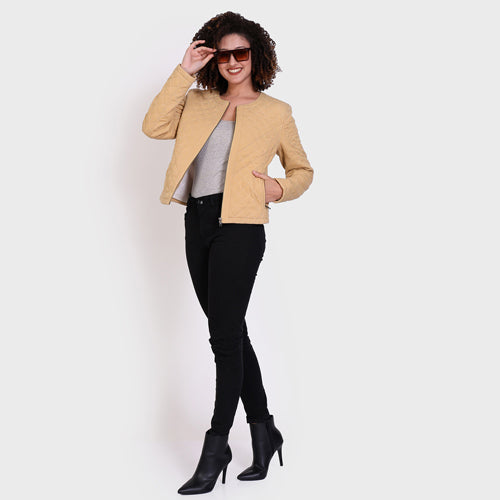 Cotton Twill Quilted Luxurious Women Jacket