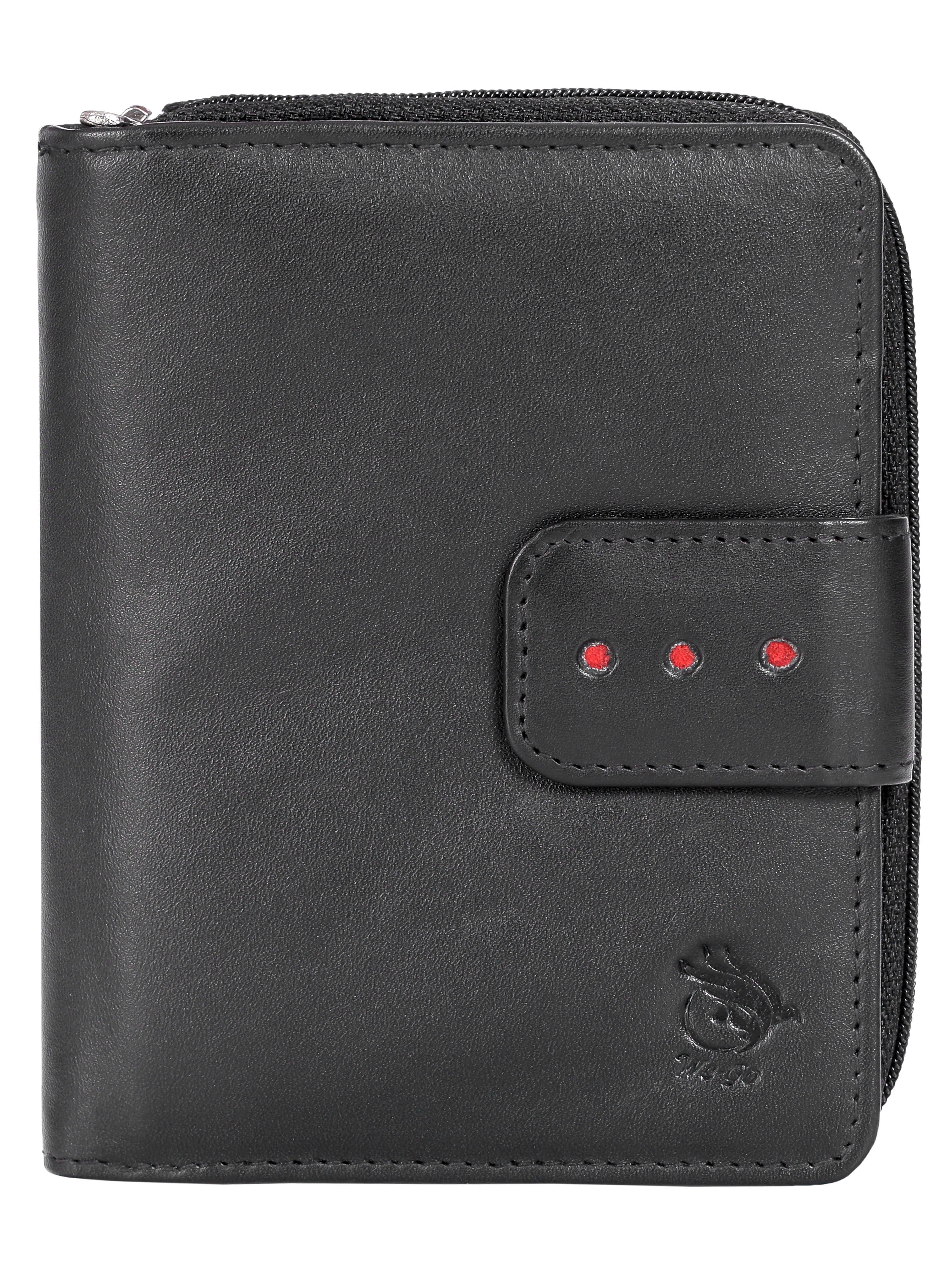 Genuine Leather Women Wallet With Ziparound Pouch