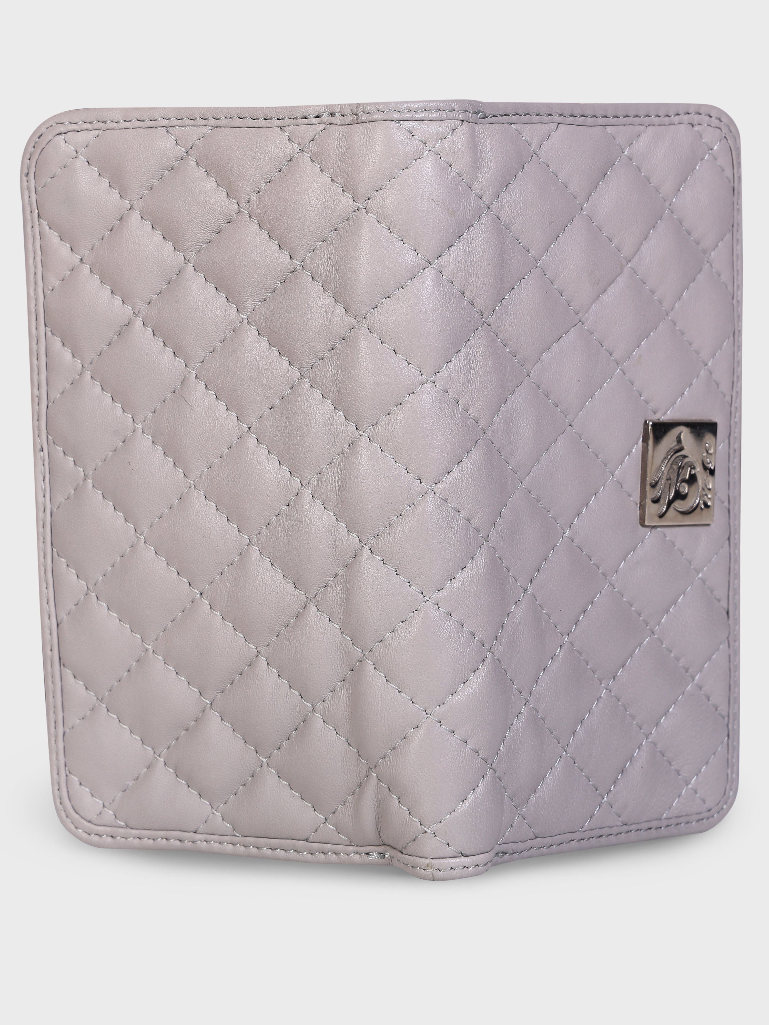 Genuine Leather , Diamond Quilted Leather Women Wallet