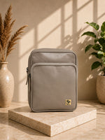 Unisex Genuine Leather ,Soft Luxurious Veg Tanned Two Toned - Travel Shoulder Strap Bag