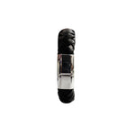 Genuine Leather Bracelet With Magnet Closure - Black