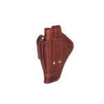 Genuine Leather Gun Holster With Additional Magazine Slot