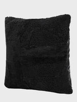 Front - Genuine Fur , Patchwork , Back - Genuine Leather , Luxurious Cushion Cover With Cushion