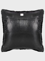 Front - Genuine Fur , Patchwork , Back - Genuine Leather , Luxurious Cushion Cover With Cushion