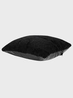 Front - Genuine Fur , Patchwork , Back - Genuine Leather , Luxurious Cushion Cover With Cushion