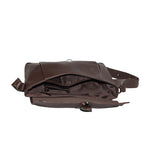Genuine Leather  Unisex Messenger Bag  With Slot Inside For I Pad , Mobile