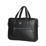 Genuine Leather Office Bag  Leather Portfolio With Adjustable Shoulder Strap , Can Accommodate 15 " Laptop