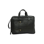 Genuine Leather Multipurpose Briefcase Bag Cum Backpack With Laptop Compartment & Adjustable Shoulder Strap
