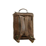 Genuine Leather Multipurpose Briefcase Bag Cum Backpack With Laptop Compartment & Adjustable Shoulder Strap
