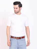 Genuine Leather Men's 40mm Belt with Hand-Stitched Weave Detail