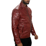 Two Tone Genuine Leather , Men's Leather Jacket