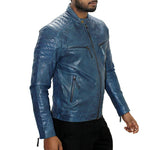 Two Tone Genuine Leather , Men's Leather Jacket