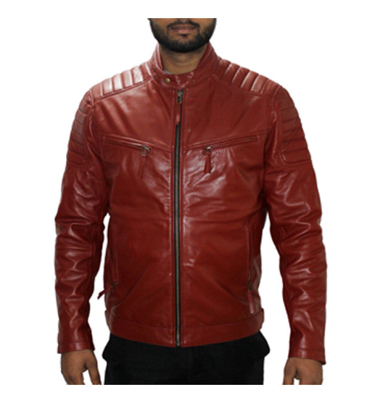 Genuine Leather Men's Jacket For Bikers
