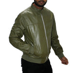 Genuine Leather Men's Bomber Jacket