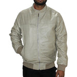 Genuine Leather Men's Bomber Jacket