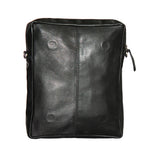 Genuine Leather Messenger Bag For Bikers With Mobile Display Pocket For GPS Navigation With Compartment For Power Bank Charger And Magnetic Back To Hold On The Bikes Petrol Tank