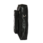 Genuine Leather Messenger Bag For Bikers With Mobile Display Pocket For GPS Navigation With Compartment For Power Bank Charger And Magnetic Back To Hold On The Bikes Petrol Tank