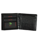 Genuine Leather - Croco Print - Mens Leather Wallet