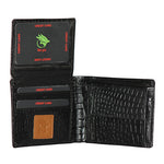 Genuine Leather - Croco Print - Mens Leather Wallet