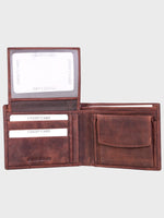 Genuine Leather - Two Tone - Oil Pullup Leather - Mens Leather Wallet