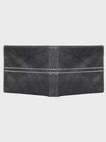 Genuine Leather , Centre Stitch Detail , Men Leather Wallet
