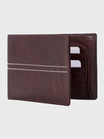 Genuine Leather , Centre Stitch Detail , Mens Leather Wallet