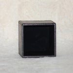 Genuine Leather Crocodile Print Embossed Pen Stand 4" x 4"