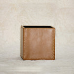 GENUINE LEATHER  PEN STAND 4 " X 4 "