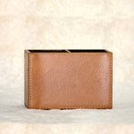 GENUINE LEATHER  PEN STAND TWIN SLOTS 4 " HEIGHT  X 6  " LENGTH