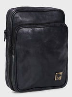Unisex Genuine Leather ,Soft Luxurious Veg Tanned Two Toned - Travel Shoulder Strap Bag