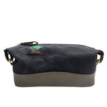 Genuine Leather And Waxed Canvas Pouch - Toilet Case