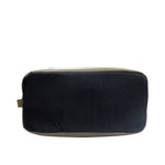 Genuine Leather And Waxed Canvas Pouch - Toilet Case
