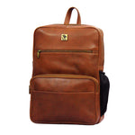Unisex Genuine Leather Backpack ,Can Accommodate 14 " Laptop ,Have  Side Bottle Holder