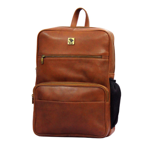 Unisex Genuine Leather Backpack ,Can Accommodate 14 " Laptop ,Have  Side Bottle Holder