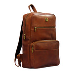 Unisex Genuine Leather Backpack ,Can Accommodate 14 " Laptop ,Have  Side Bottle Holder