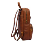 Unisex Genuine Leather Backpack ,Can Accommodate 14 " Laptop ,Have  Side Bottle Holder
